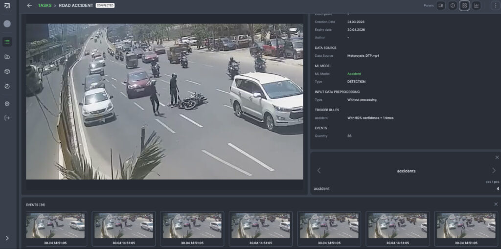 Launch screenshot AI-powered video analytics with incident detection, evidence capture, and contextual controls