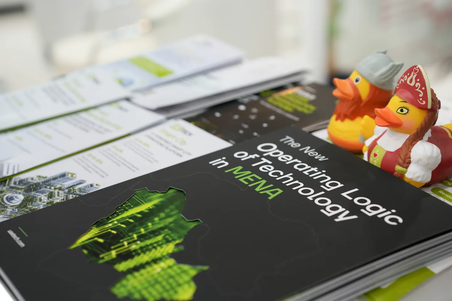 Usetech mascots and technology materials